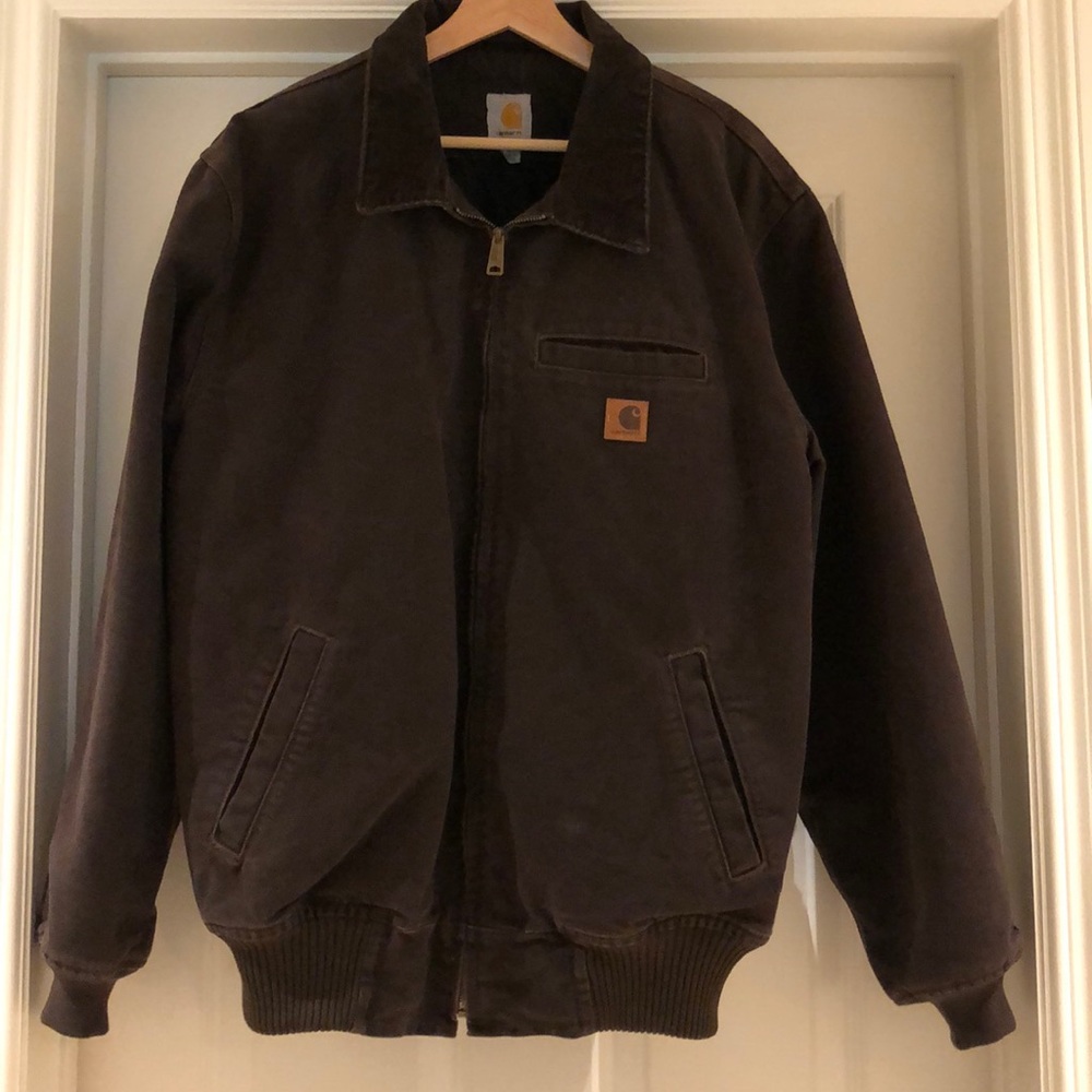 Mens Carhartt jacket. Never worn.  Dark brown